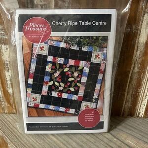 Cherry Ripe Table Centre Quilt Pattern Instructions & Fabric Pieces to Treasure